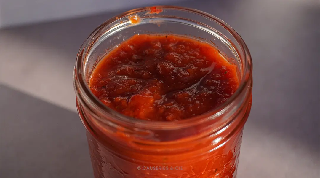 Image de la sauce tomate rapprochée